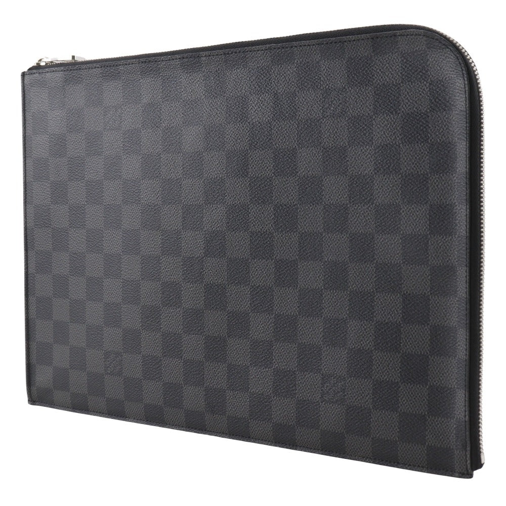 LOUIS VUITTON Clutch bag N41501 Damier Grafitto Canvas black Pochette Jules GM mens Used Authentic