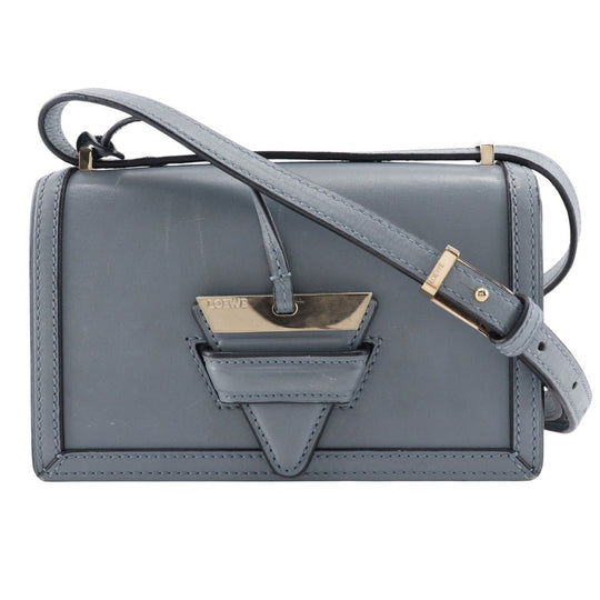 LOEWE Shoulder Bag Calfskin light blue Small Barcelona Women Used Authentic