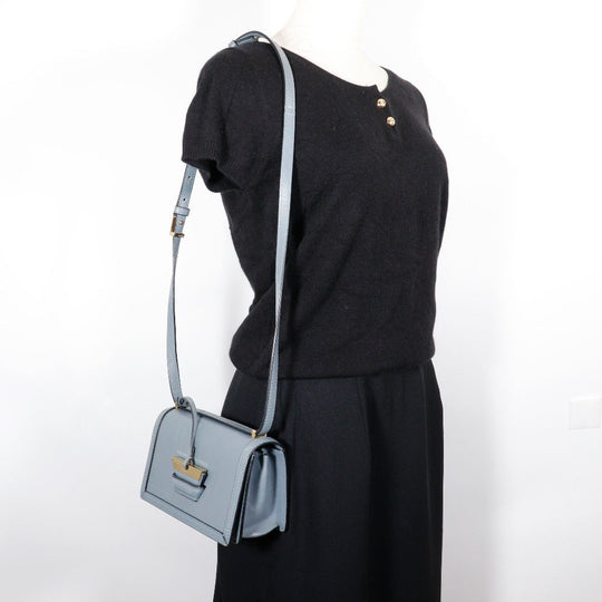 LOEWE Shoulder Bag Calfskin light blue Small Barcelona Women Used Authentic