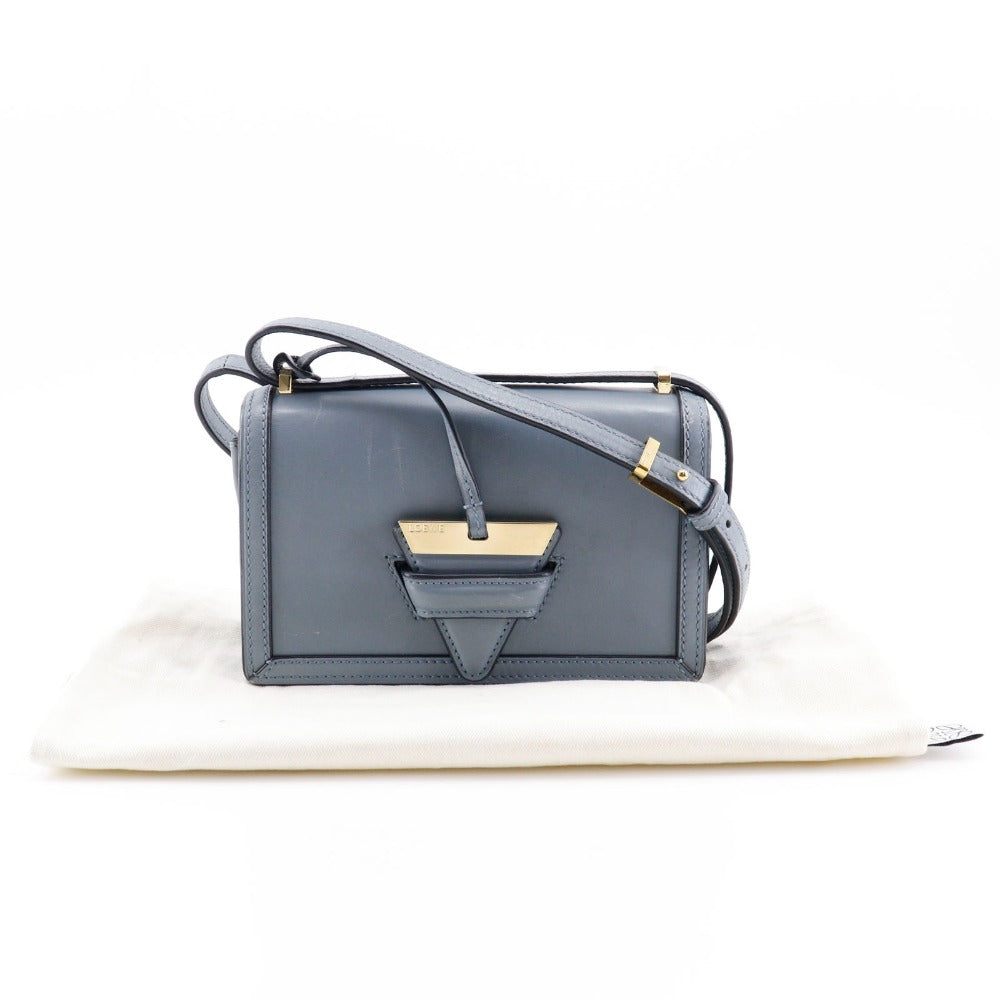 LOEWE Shoulder Bag Calfskin light blue Small Barcelona Women Used Authentic