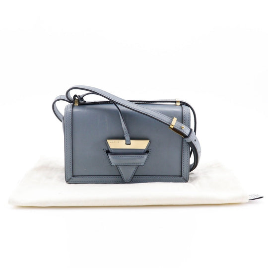 LOEWE Shoulder Bag Calfskin light blue Small Barcelona Women Used Authentic