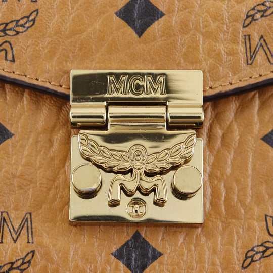 MCM Shoulder Bag MYZ 28AME05 CO001 PVC, Leather Brown 2-way clutch Vicetos Tracy Medium Women Used Authentic