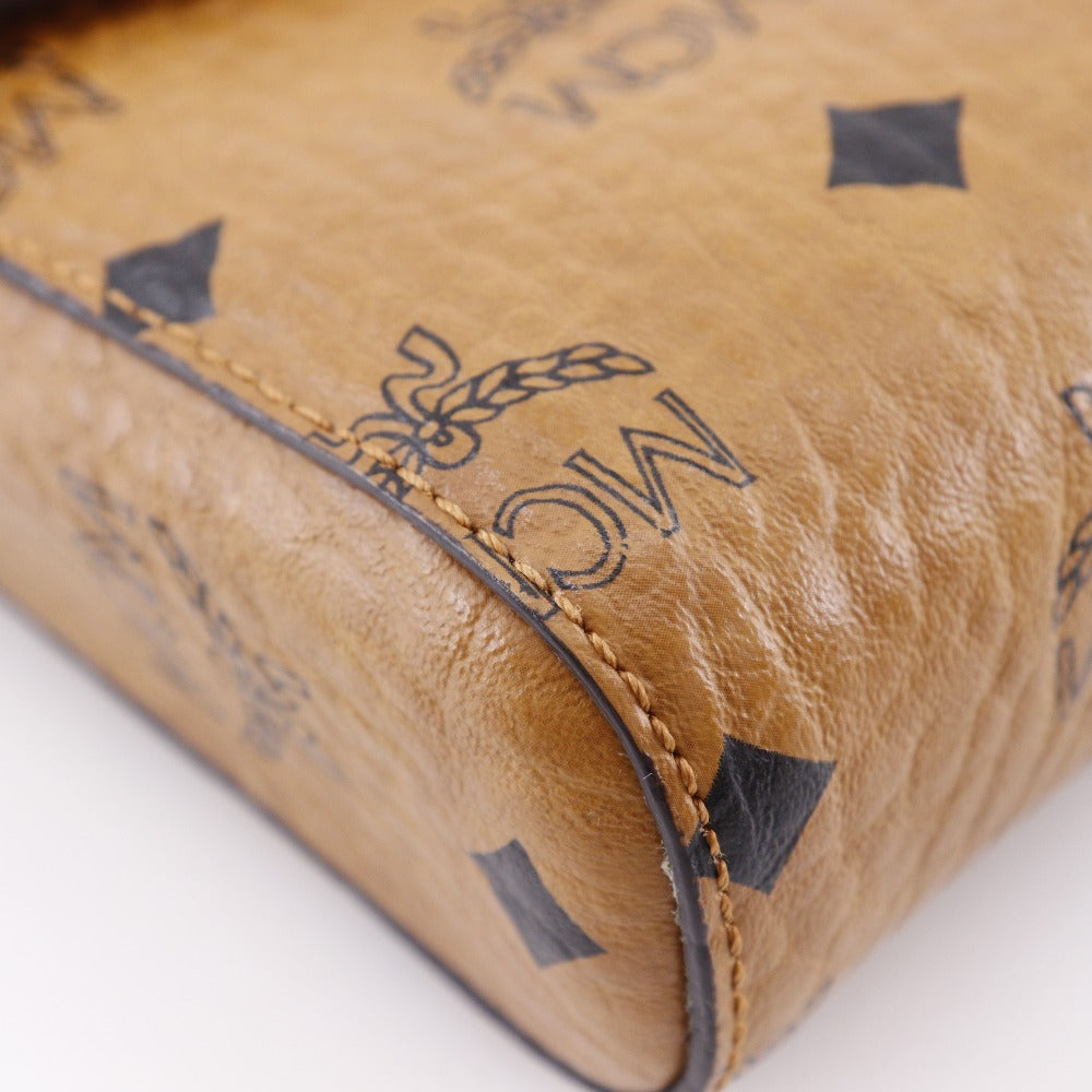 MCM Shoulder Bag MYZ 28AME05 CO001 PVC, Leather Brown 2-way clutch Vicetos Tracy Medium Women Used Authentic