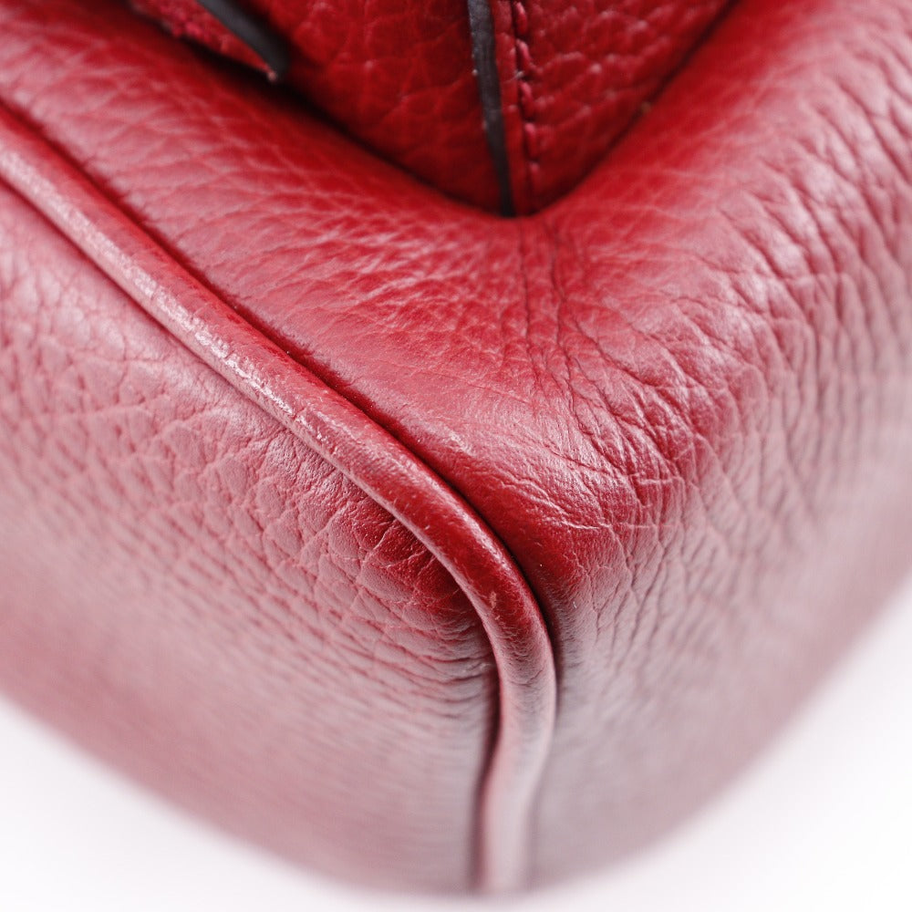 GUCCI Backpack 536192 leather Red ChainBackpack Interlocking Soho Women Used Authentic