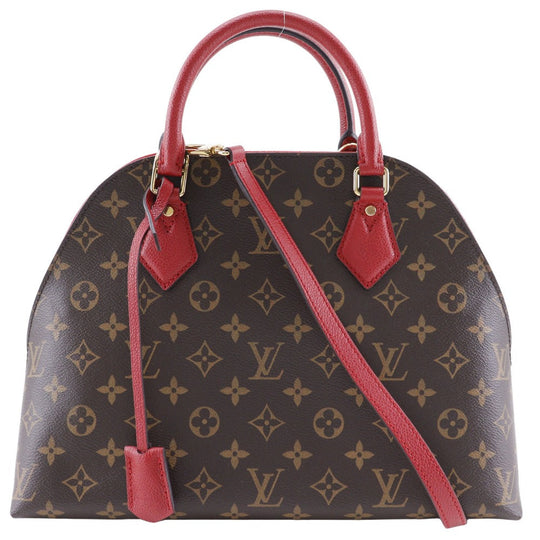 LOUIS VUITTON Handbag M41779 Monogram canvas Brown / red Almabag Into Women Used Authentic