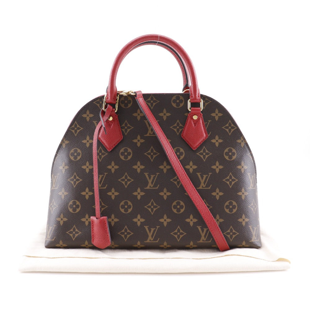 LOUIS VUITTON Handbag M41779 Monogram canvas Brown / red Almabag Into Women Used Authentic