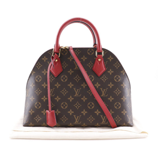 LOUIS VUITTON Handbag M41779 Monogram canvas Brown / red Almabag Into Women Used Authentic