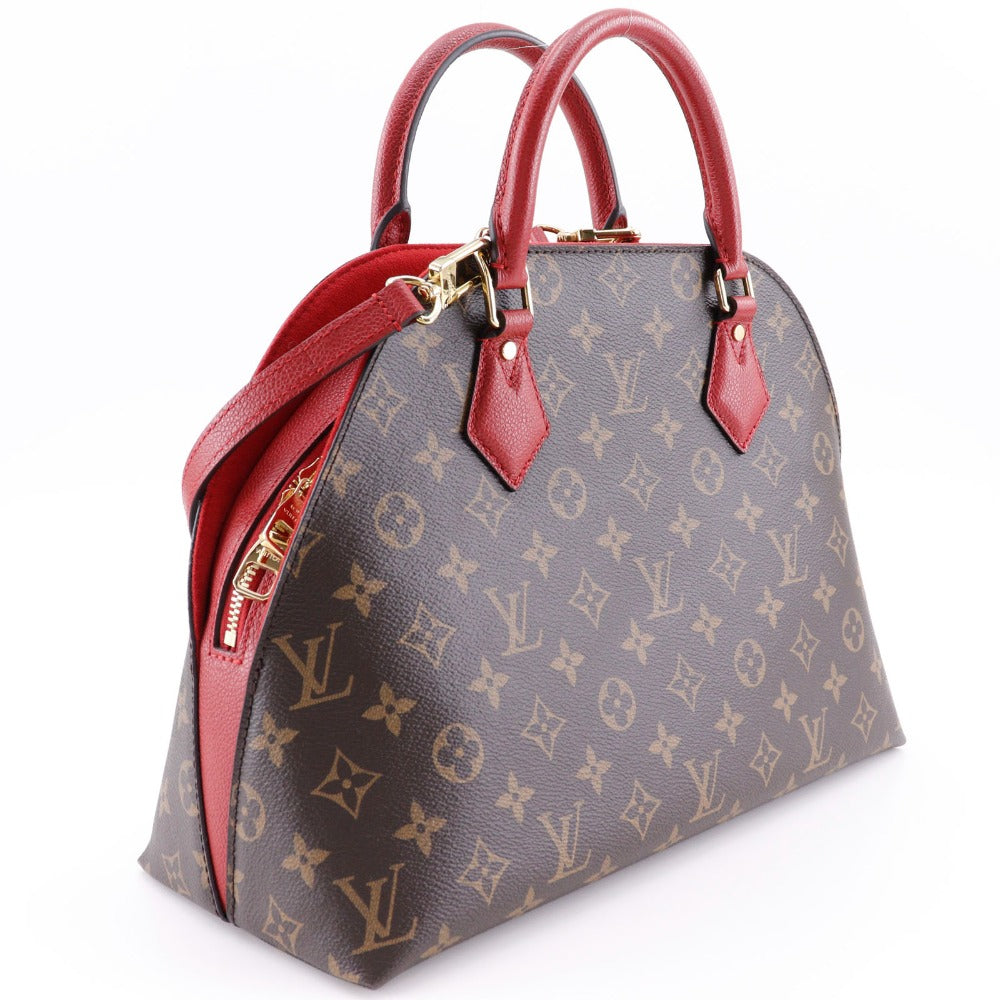 LOUIS VUITTON Handbag M41779 Monogram canvas Brown / red Almabag Into Women Used Authentic
