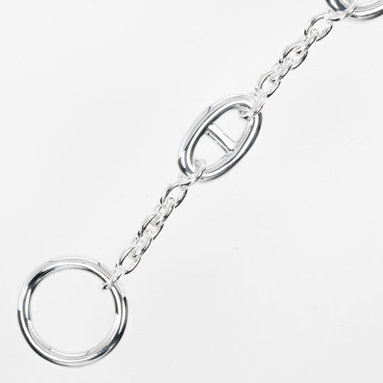 HERMES bracelet Silver925 Silver Circumference of Wristaround5.6" Chene Dunkle Farandole SH Women Used Authentic