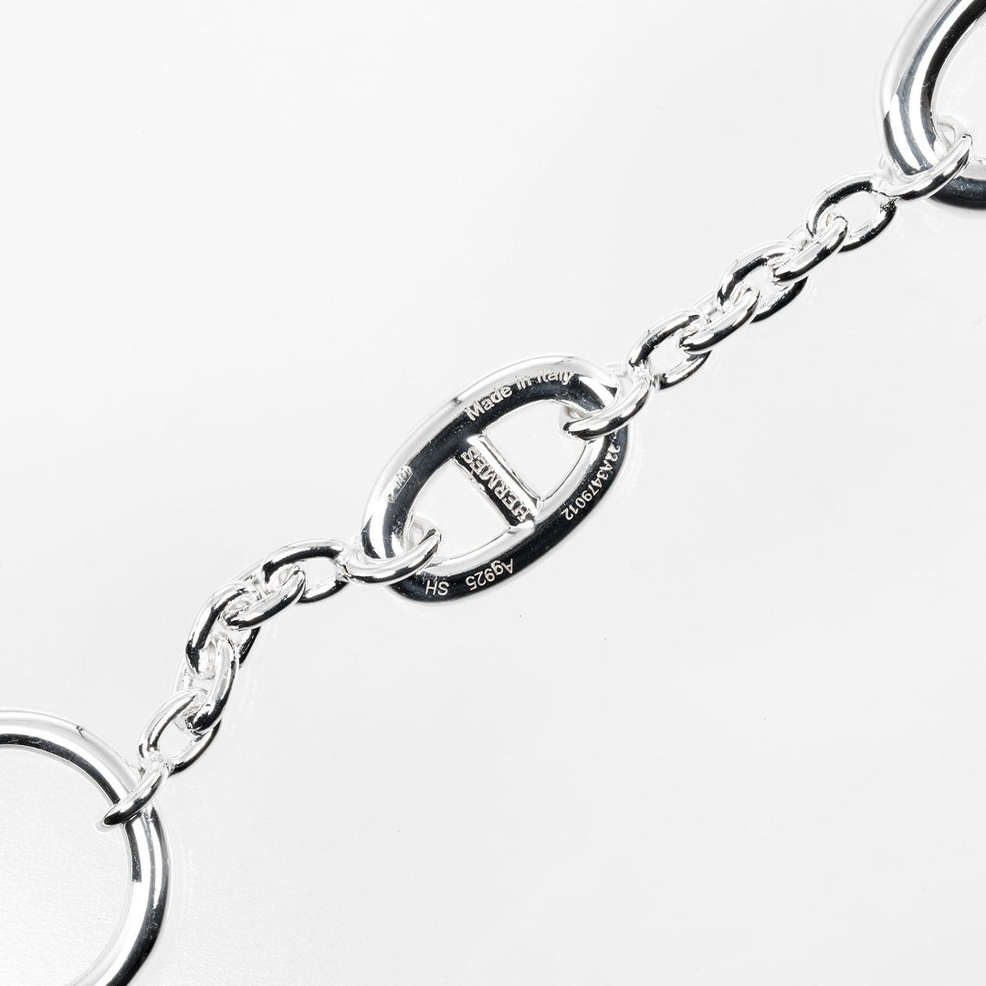 HERMES bracelet Silver925 Silver Circumference of Wristaround5.6" Chene Dunkle Farandole SH Women Used Authentic