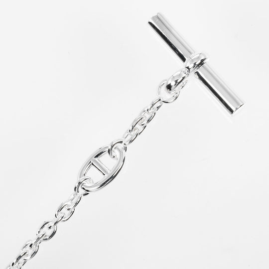 HERMES bracelet Silver925 Silver Circumference of Wristaround5.6" Chene Dunkle Farandole SH Women Used Authentic