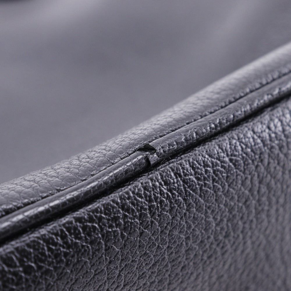 BVLGARI Handbag leather black 2WAYShoulder Maxi Rettale Women Used Authentic