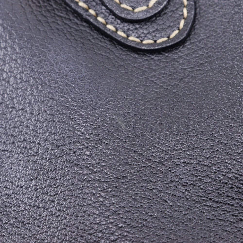 BVLGARI Handbag leather black 2WAYShoulder Maxi Rettale Women Used Authentic