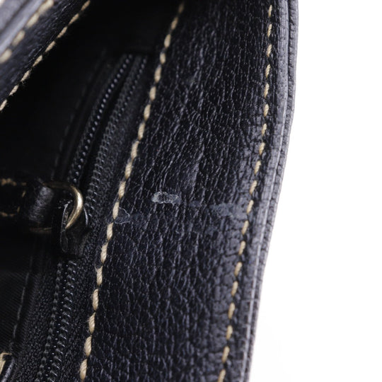 BVLGARI Handbag leather black 2WAYShoulder Maxi Rettale Women Used Authentic