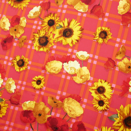 GUCCI scarf silk Pink, orange, red, yellow, etc. Women Used Authentic