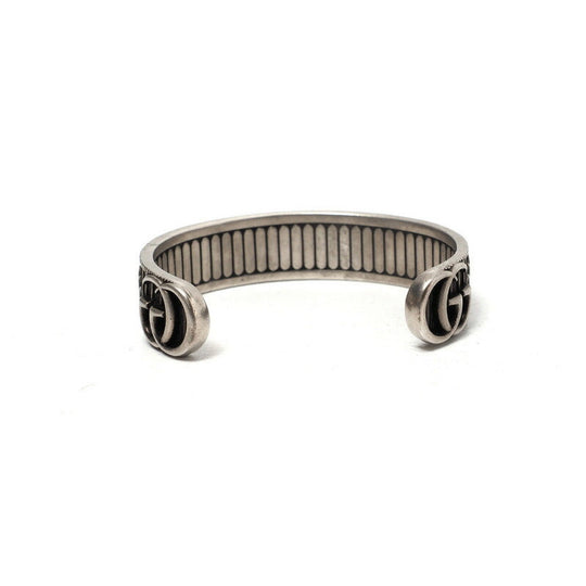 GUCCI bracelet Silver925 Black Silver Women 16 Used Authentic