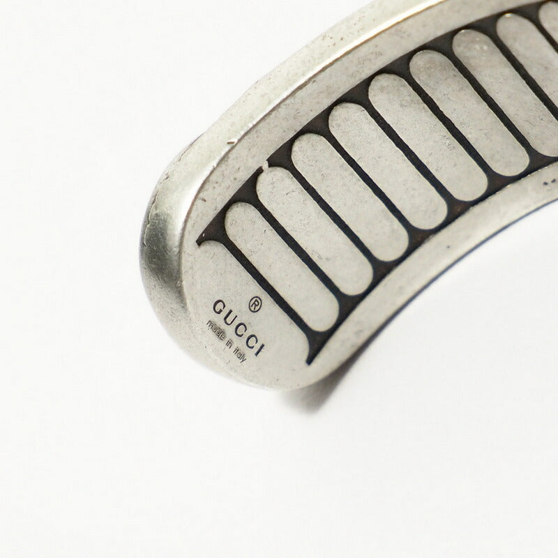 GUCCI bracelet Silver925 Black Silver Women 16 Used Authentic