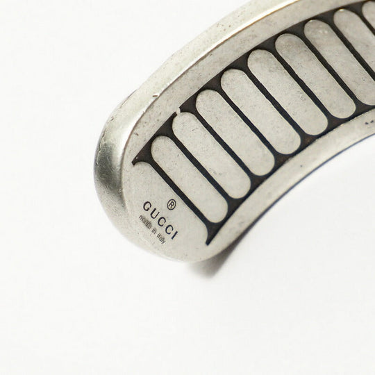 GUCCI bracelet Silver925 Black Silver Women 16 Used Authentic