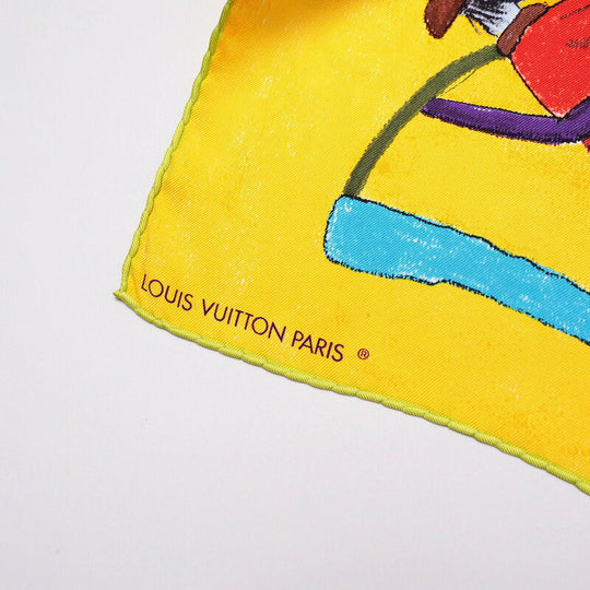 LOUIS VUITTON scarf silk multicolor Women Used Authentic