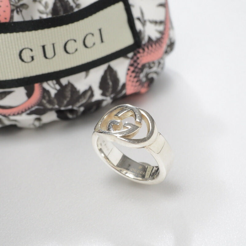 GUCCI Ring Ag925 Silver Interlocking G 9