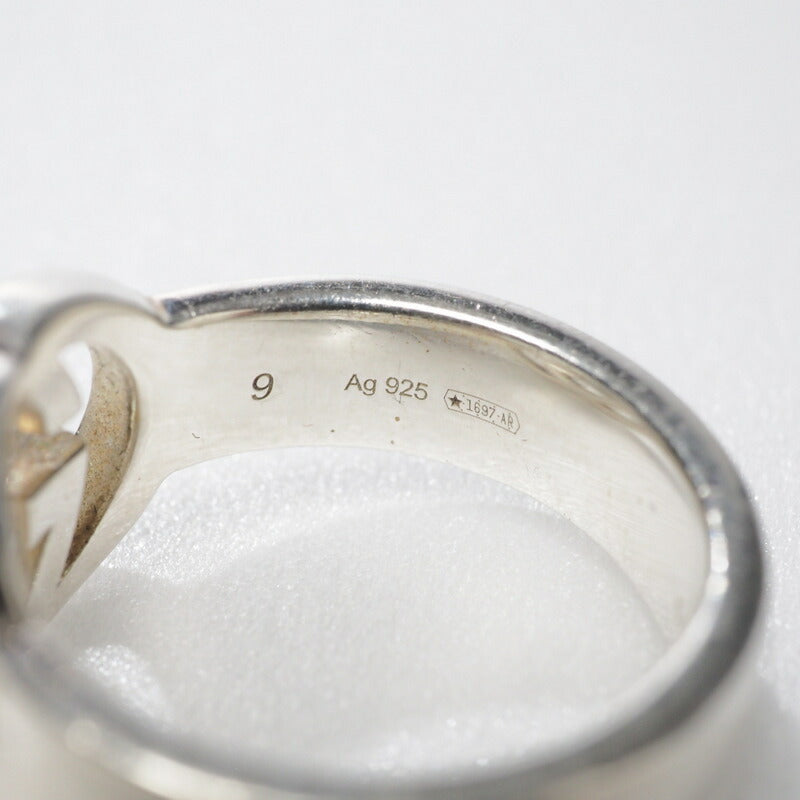 GUCCI Ring Ag925 Silver Interlocking G 9