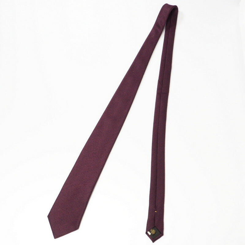 LOUIS VUITTON tie silk Bordeaux mens Used Authentic