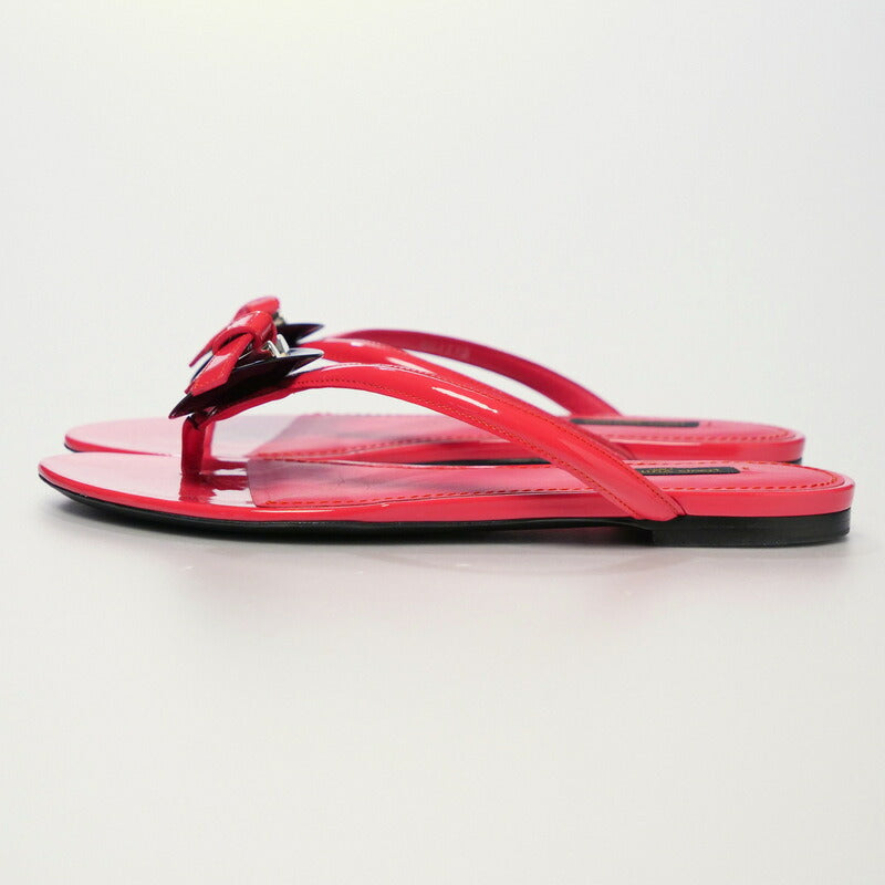 LOUIS VUITTON Sandals Patent leather pink Women 37 Used Authentic