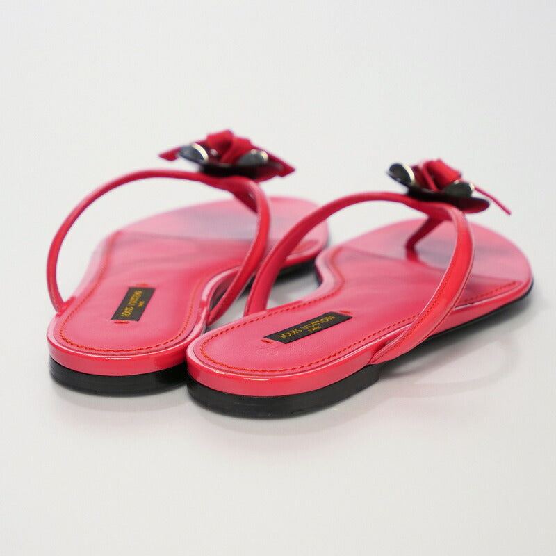 LOUIS VUITTON Sandals Patent leather pink Women 37 Used Authentic