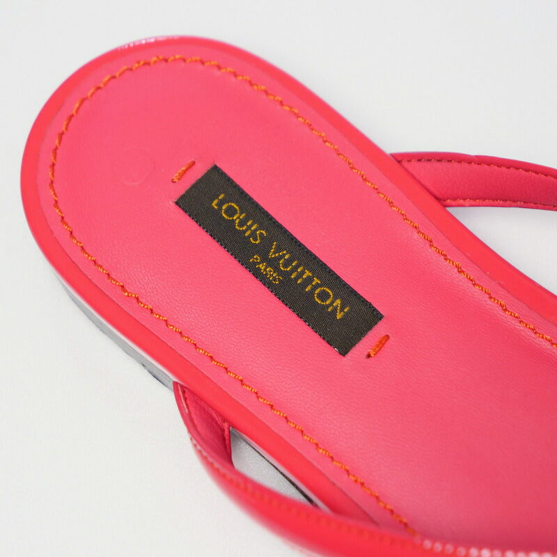 LOUIS VUITTON Sandals Patent leather pink Women 37 Used Authentic