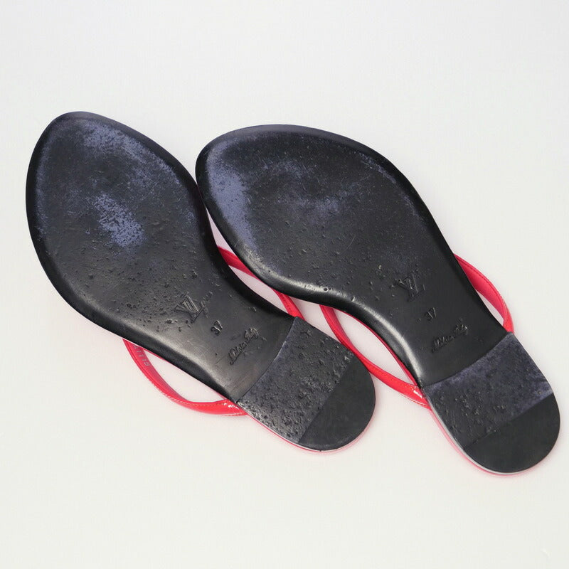 LOUIS VUITTON Sandals Patent leather pink Women 37 Used Authentic
