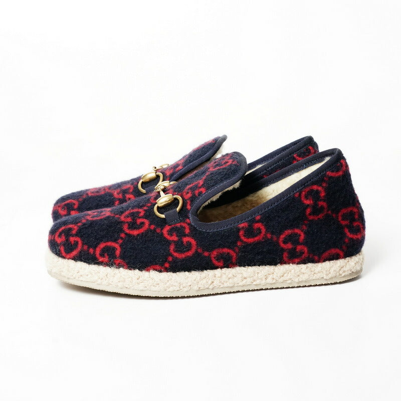 GUCCI Slip-on 575850 Felt, Boa multicolor Women 35.5 (equivalent to 22.5 cm) Used Authentic