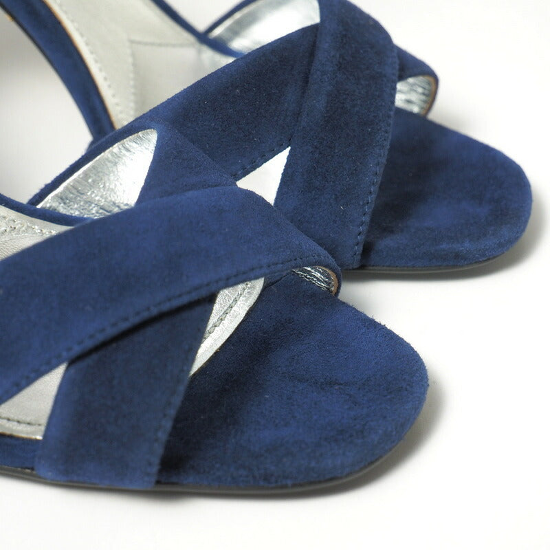 PRADA pumps 1X571F Goat Leather Suede Leather blue Women 35 Used Authentic