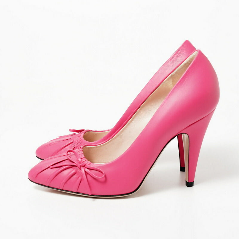GUCCI pumps 551759 Genuine Leather pink Women 36 Used Authentic