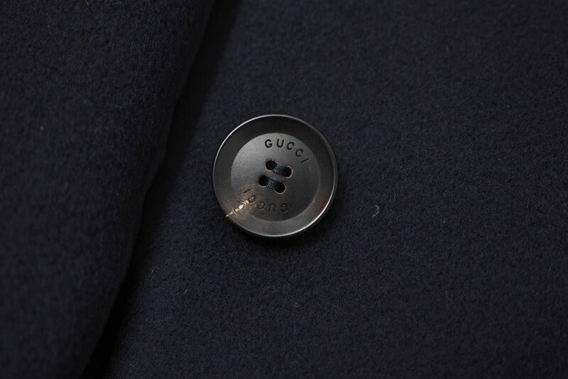 GUCCI coat 455739 wool Navy Women 36 Used Authentic