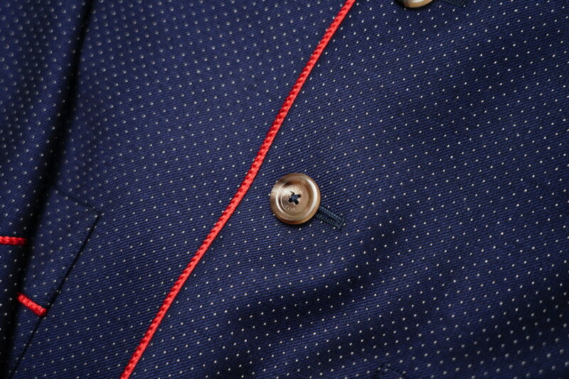 GUCCI setup 622U511GXAF0/622U5175DBY2 wool Navy / Red mens 7-48R Used Authentic