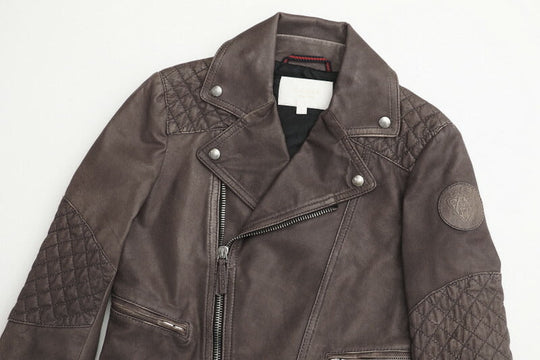 GUCCI Jacket Leather/Adhesive interlining: 100% polyester/Lining: 100% cupra Brown Kids 5 Used Authentic