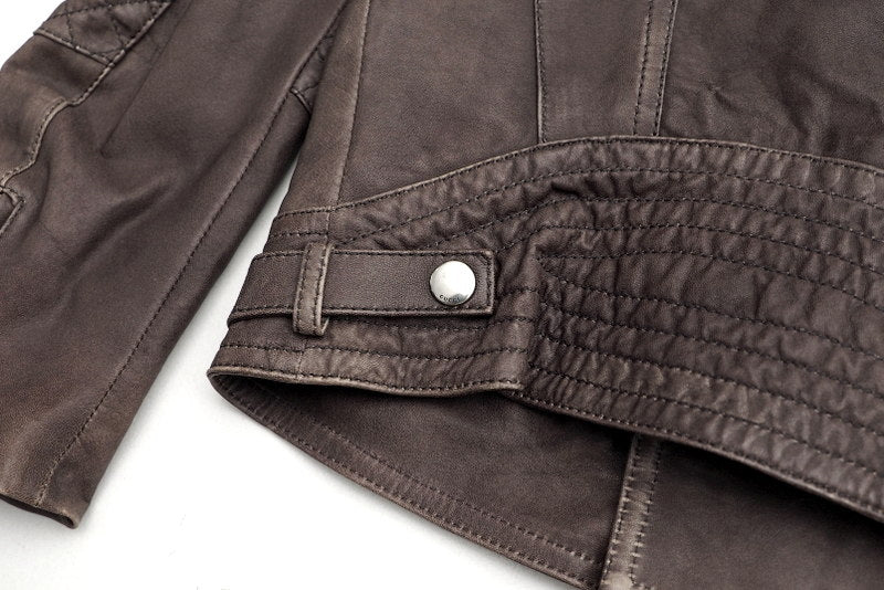 GUCCI Jacket Leather/Adhesive interlining: 100% polyester/Lining: 100% cupra Brown Kids 5 Used Authentic