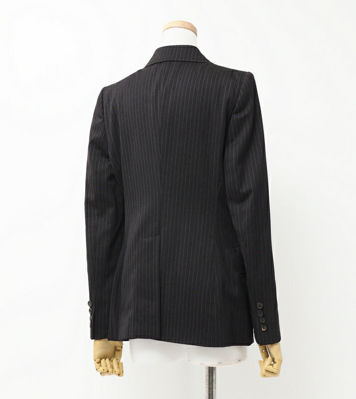 GUCCI Jacket 145558.ZM044 96% wool, 4% polyurethane / Lining: 100% rayon gray Women 38 Used Authentic
