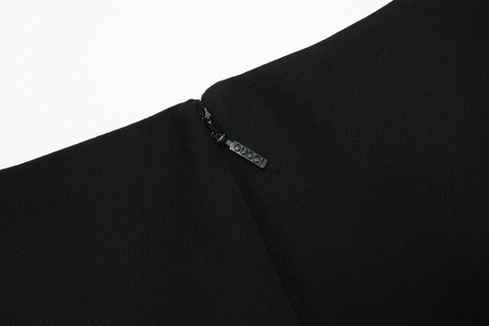 GUCCI one piece 631484 ZAD88 Outer: 54% silk, 46% wool / Lining: 73% acetate, 27% silk black Women 36 Used Authentic