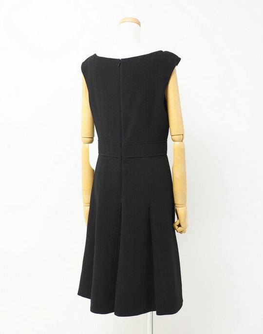 PRADA one piece P32B01 wool black Women 40S Used Authentic