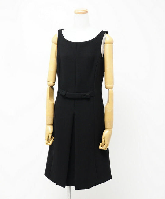 PRADA one piece P31U0 wool black Women 38S Used Authentic