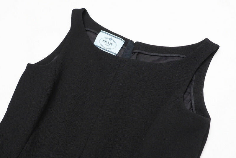 PRADA one piece P31U0 wool black Women 38S Used Authentic