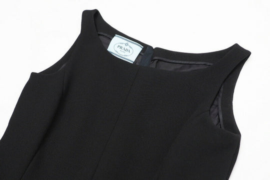 PRADA one piece P31U0 wool black Women 38S Used Authentic