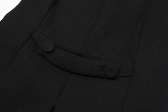 PRADA one piece P31U0 wool black Women 38S Used Authentic