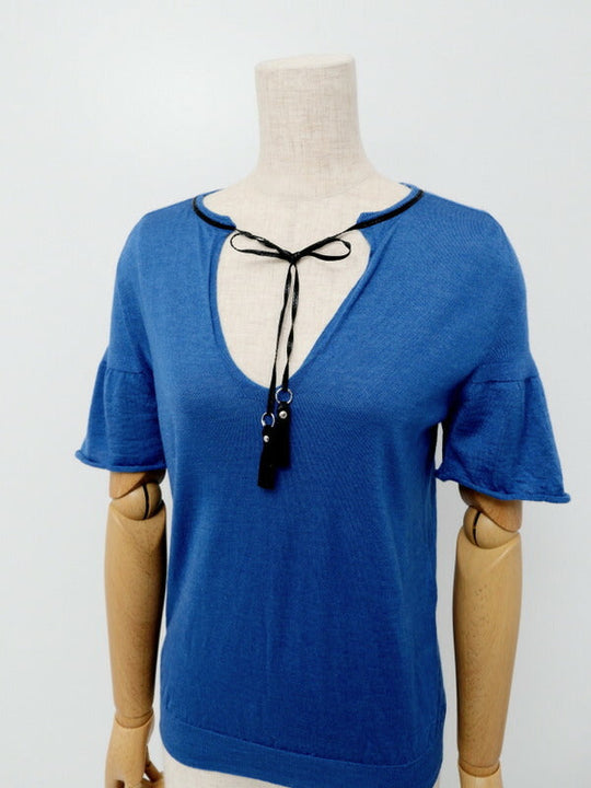 LOUIS VUITTON knit FAKS07ON0 knit blue Women XS Used Authentic