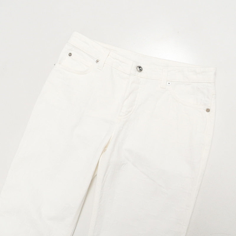 LOUIS VUITTON Denim pants Monogram denim white Women 40 Used Authentic