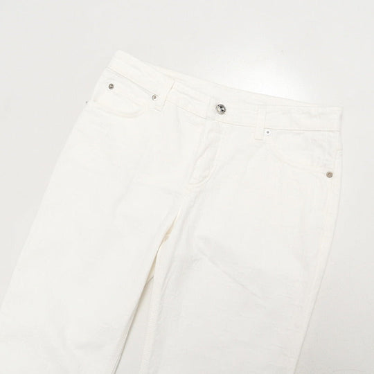 LOUIS VUITTON Denim pants Monogram denim white Women 40 Used Authentic