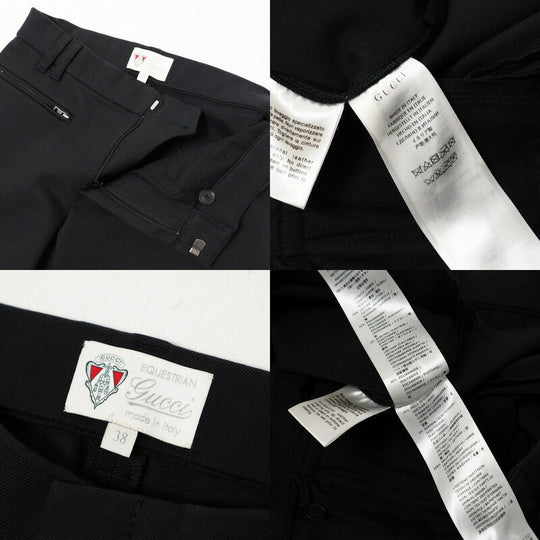 GUCCI Pants 386901 Stretch/Leather black Women 38 Used Authentic