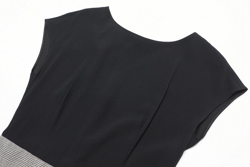PRADA one piece P33R8 8162 1L5I Acetate 72% Rayon 28% Bottom 100% Wool Black Grey Women 42 Used Authentic
