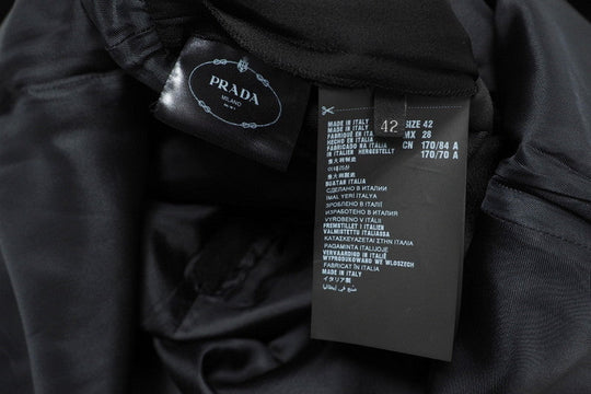PRADA one piece P33R8 8162 1L5I Acetate 72% Rayon 28% Bottom 100% Wool Black Grey Women 42 Used Authentic